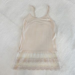 Grace & Lace Top Extender Ecru/Beige Size Small
